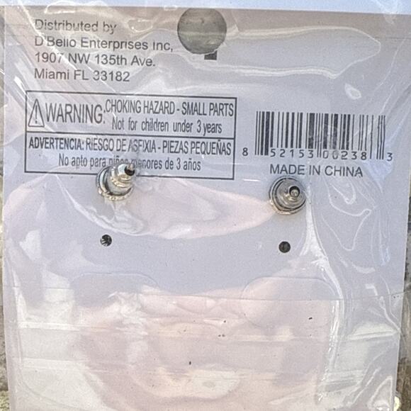 D’Bello Silver Long Rhinestone Bridal Earring Women - NEW WITH TAGS - Picture 3 of 3